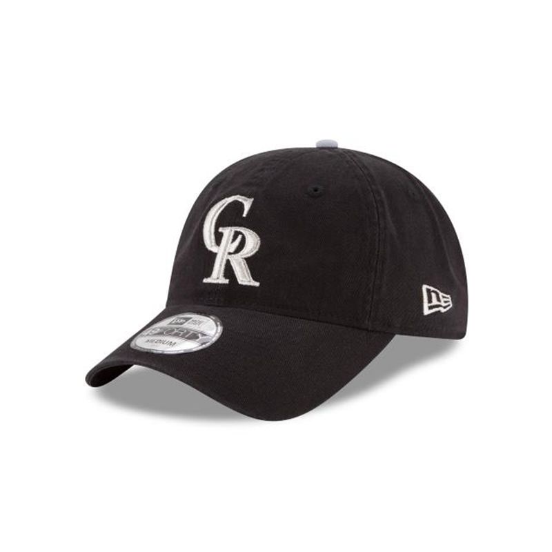 MLB Colorado Rockies Core Fit Alt 3 49Forty Fitted (EUH3647) - Black New Era Caps